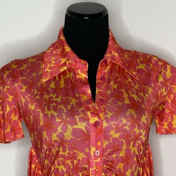 Jaaf Stretch-jersey mini dress in Hibiscus Print size small - Picture 2 of 7